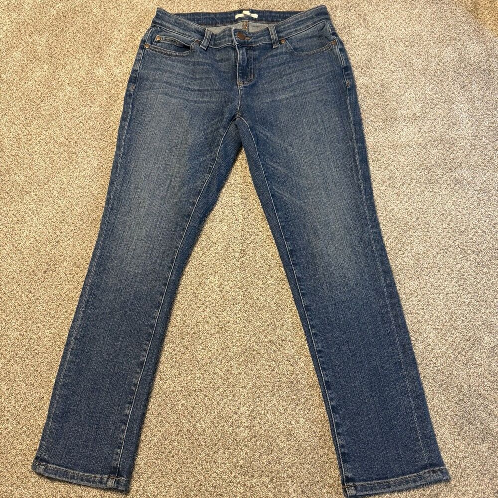Eileen Fisher Organic Cotton Stretch Denim Jean Size 2P Capsule Wardrobe